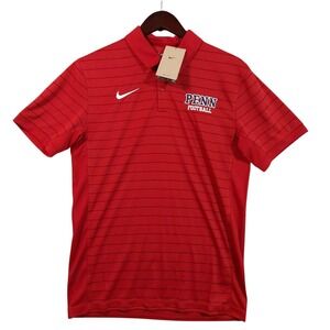 Nike | Shirts | Penn Football Polo Shirt Mens Small Red Nike Drifit ...